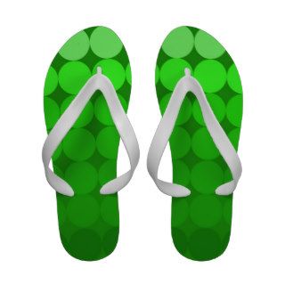 Flip Flops Mod Pop Dots lime to kelly green