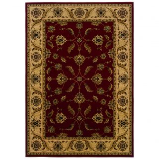 Traditional Red/ Ivory Oriental pattern Accent Rug (110 X 33)