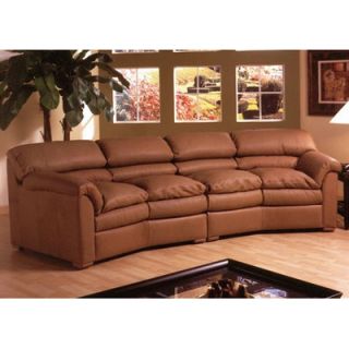 Omnia Furniture Canyon Conversation Leather Sofa
