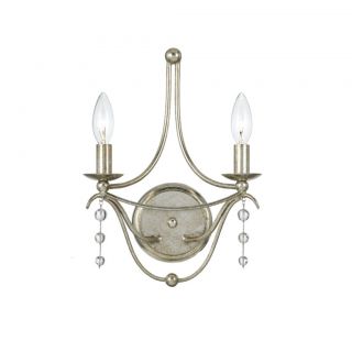 Metro 2 light Bath/ Wall Sconce In Antique Silver