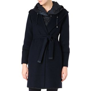 S MAX MARA CUBE   Quilted hood wool coat
