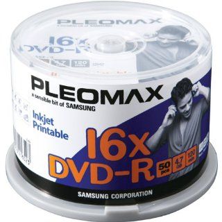 Samsung Pleomax 16X DVD  R White Thermal Printable 50 Disc Spindle Electronics