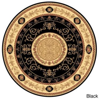 New Vision F. Aubusson Floral Round Rug (53)