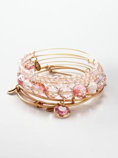 SET OF 6 pink beaded bangles by Alex & Ani