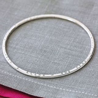 personalised message bangle by posh totty designs boutique
