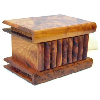 Moroccan Burl Wood Puzzle Box (Morocco) Accent Pieces