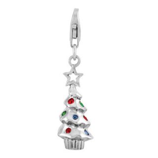 glass christmas tree charm in sterling silver orig $ 37 00 31 45