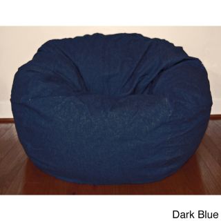 Ahh Products Denim 36 inch Washable Bean Bag Chair Blue Size Large