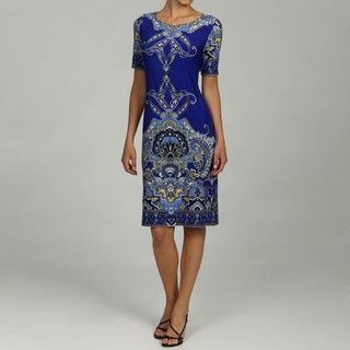 Julian Taylor Women's 3/4 sleeve Gucci Print Dress Julian Taylor Casual Dresses