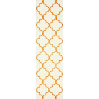 Nuloom Handmade Moroccan Trellis Faux Silk Wool Runner Rug (26 X 10)
