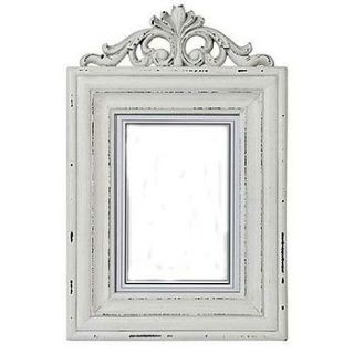 distressed white wooden photo frame by i love retro