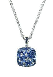 Effy Jewlery Balissima Splash Blue Sapphire Square Pendant, 3.31 TCW Effy Jewelry