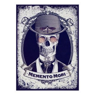 Vintage Skull Memento Mori poster