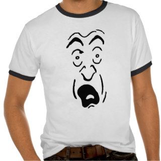 Scared face t shirt