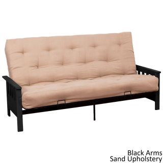 Epicfurnishings Provo Queen size With Inner Spring Futon Sofa Sleeper Bed Black Size Queen