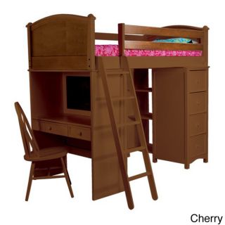 Bolton Furniture Cooley Twin Sleep/ Study/ Storage Loft Bed Cherry Size Twin