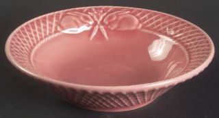 Bordallo Pinheiro Rabbit Pink Coupe Soup Bowl, Fine China Dinnerware   Embossed