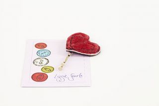 embroidered velvet heart hairgrip by lizzie searle