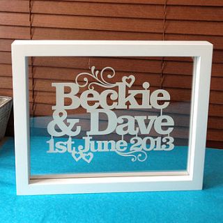 personalised wedding papercut by kyleigh's papercuts