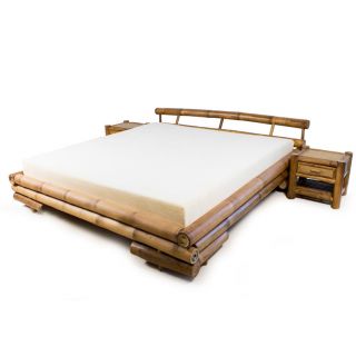Matisse Tong Bamboo Platform Queen size Bed Neutral Size Queen