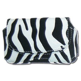 LG AX 4750 / AX 565 Cell Phone Pouch Case   Zebra Styling (White / Black)   Includes Matching Wrist Strap Electronics
