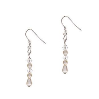 titania pearl and crystal bridal earrings by debbie carlisle