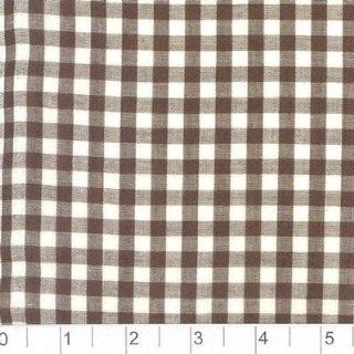 45'' Wide Woven 1/4 Gingham Chocolate Brown Fabric By The Yard