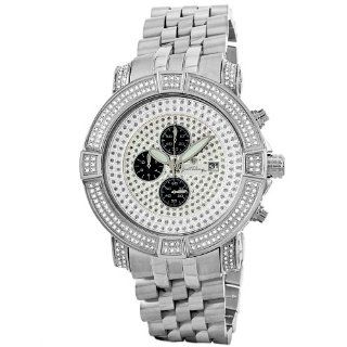 JBW Men's JB 6115 569 C "Gotham" Chronograph 5.70 Carat Silver Pave Diamond Watch Watches