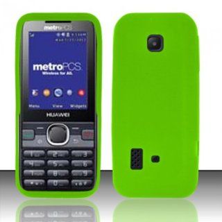 For Huawei Verge M570 (MetroPCS) Silicon Skin Case   Neon Green SC Cell Phones & Accessories