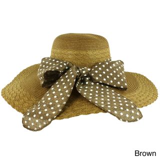 Faddism Faddism Womens Vintage Bow Floppy Hat Brown Size One Size Fits Most