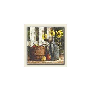 Apple Sunflower Stone Coasters Set of 4 *c 566* Kitchen & Dining