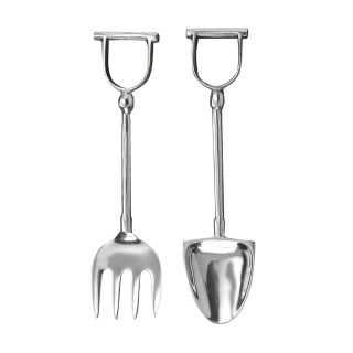 12 inch Shovel And Pitchfork Serving Set