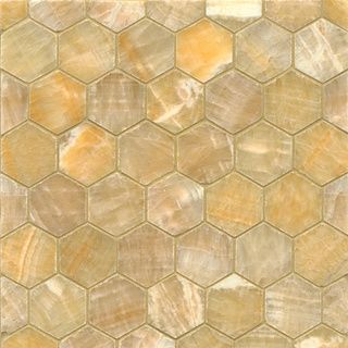 Sweet Honey Onyx Hexagon Mosaic Polished Tiles (box Of 10 Sheets)