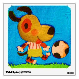 nursery cute soccer dog wall stickers