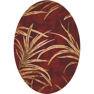 Milliken Rain Forest 46 in x 5 ft 4 in Oval Brown/Tan Transitional Area Rug