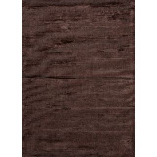 Hand loomed Solid pattern Brown Accent Rug (2 X 3)