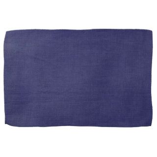 Linen Fabric Texture Background // Navy Blue Denim Hand Towels