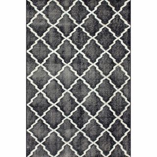 Nuloom Hand knotted Moroccan Trellis Navy Wool Rug (8 X 10)
