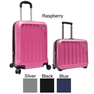 Travelers Choice Glacier 2 piece Expandable Carry On Hardside Luggage Set