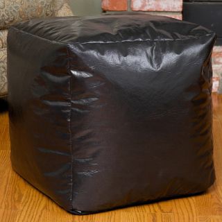 Christopher Knight Home Christopher Knight Home Parker Vinyl Bean Bag Cube Ottoman Black Size Large