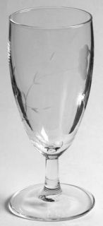 Princess House Crystal Heritage Juice Glass   Gray Cut Floral Design,Clear