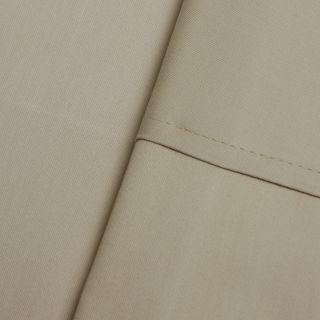 Aspire Linens Egyptian Cotton Sateen 400 Thread Count Solid 4 piece Sheet Set Tan Size Queen