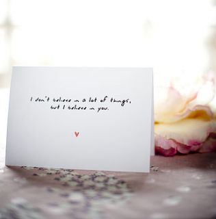 'i believe in you' card by witty hearts