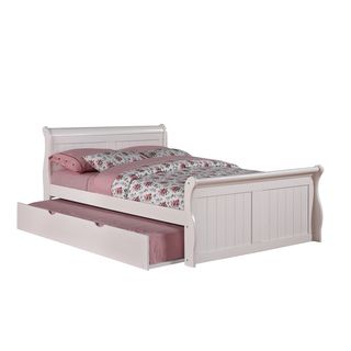 White Trundle Sleigh Bed
