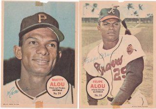 (Felipe Alou) (Matty Alou) 1967 Topps Baseball Poster Inserts (5" x 7") (Baltimore Orioles) (San Francisco Giants) (Atlanta Braves) (Pittsburgh Pirates) 