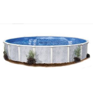 Embassy PoolCo Sierra Pines 27 ft x 27 ft x 52 in Round Above Ground Pool