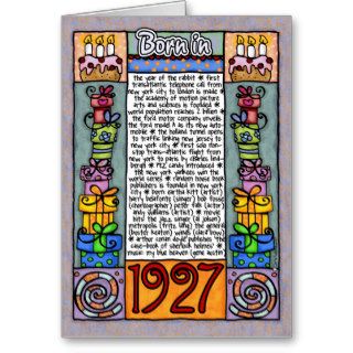 Fun Facts Birthday   Born in 1927 Greeting Card