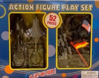 Agglo Action Figure Playset   American & German Military with Tanks and Jets Toys & Games