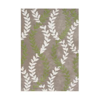 ZnZ Rug Gallery Hand Made Warm Taupe New Zealand Blended Wool Rug (5 X 8)