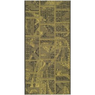 Safavieh Palazzo Black/green Over dyed Polypropylene/chenille Area Rug (3 X 5)